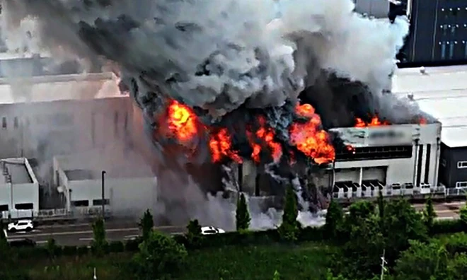 Korea’s Aricell Lithium Battery Factory After Fire