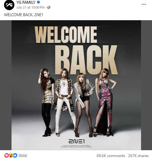 yg family-2ne1 comeback