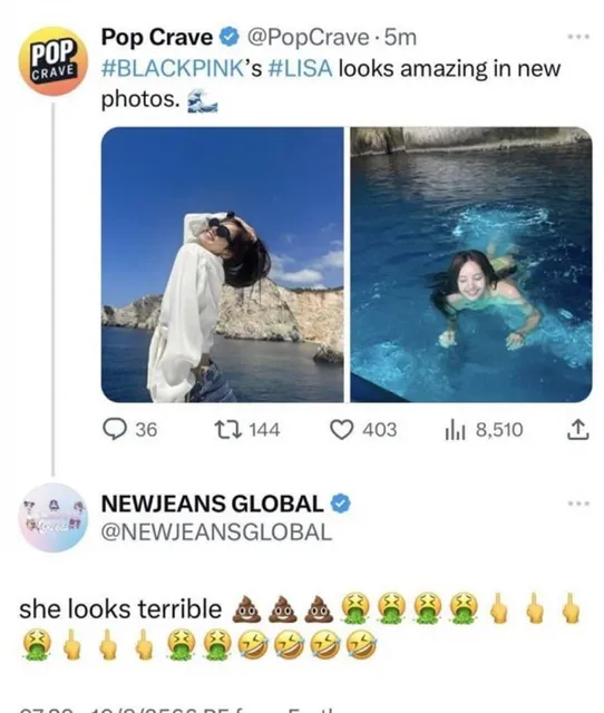 newjeans lisa negative fanbase