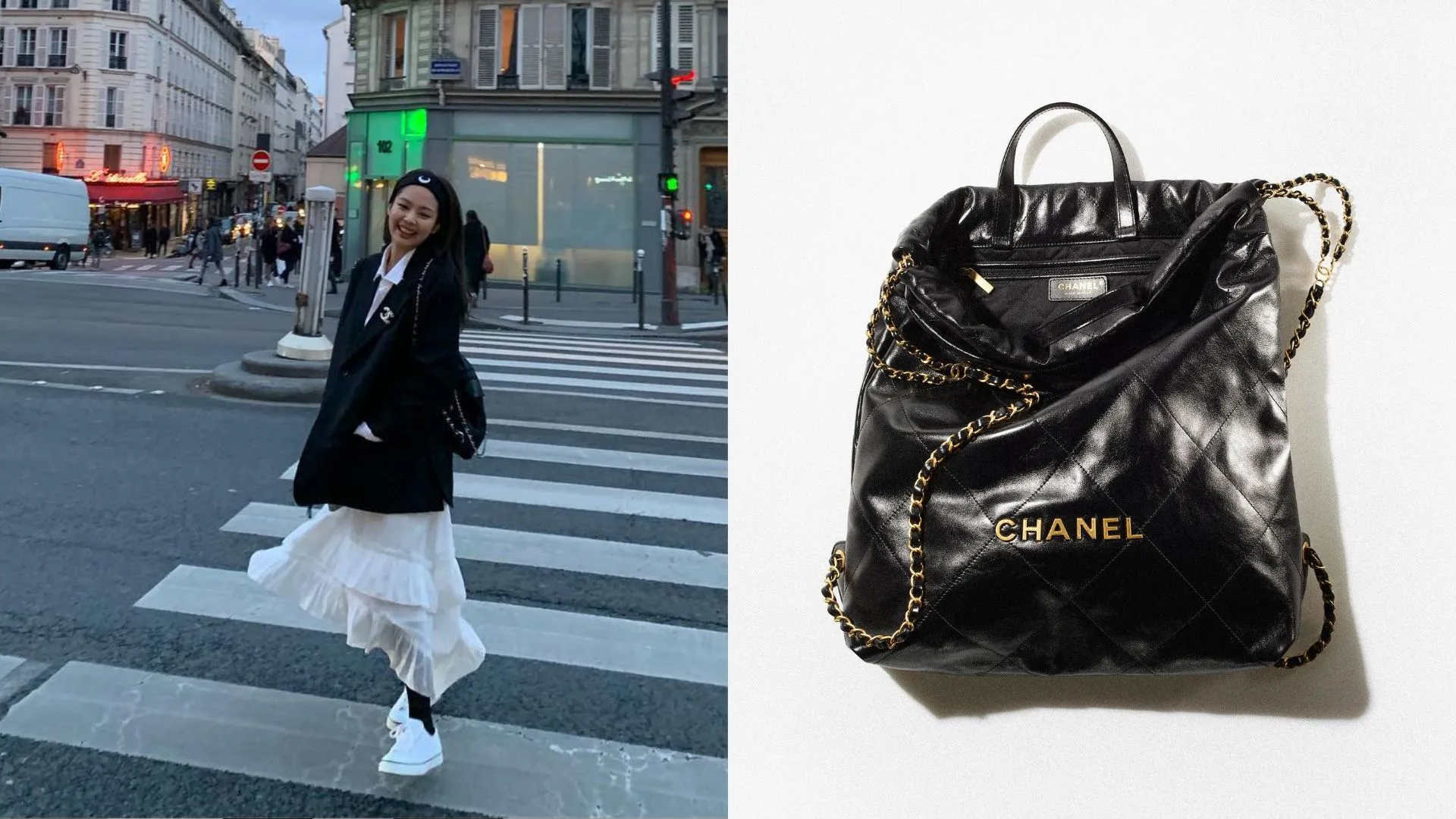 jennie Chanel Black Backpack