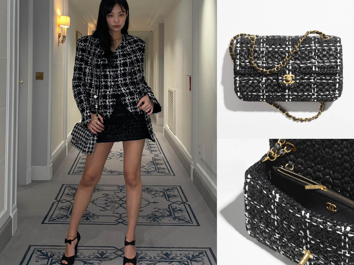 jennie Chanel Tweed Bag