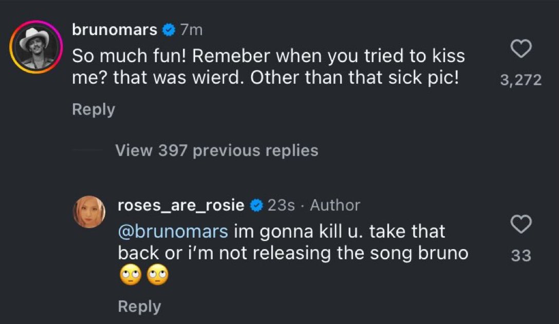 rose blackpink bruno mars