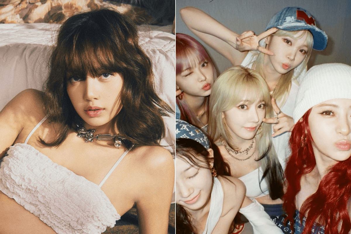 lisa blackpink le sserafim thumbnail