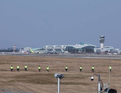 South Korean Plane Crashes and Catches Fire
