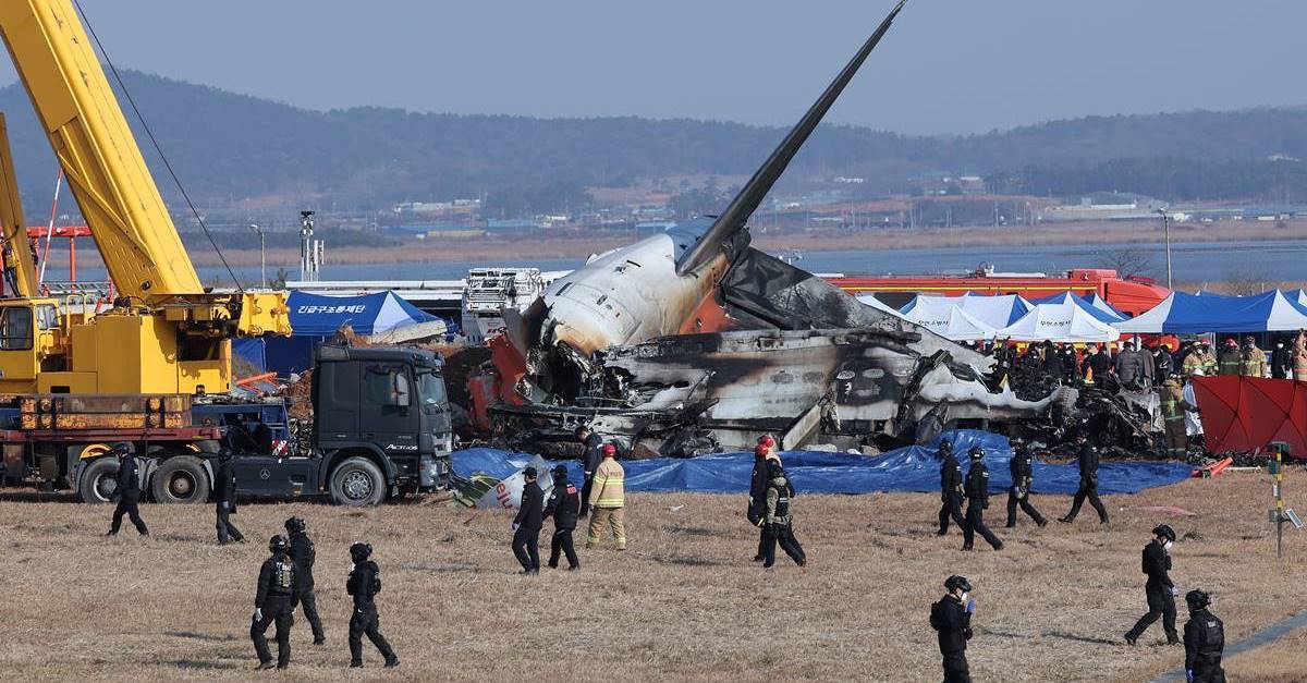 South Korean Plane Crashes and Catches Fire