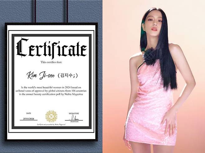 Jisoo Crowned “The Most Beautiful Woman in the World in 2024