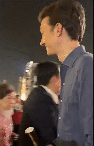 The LVMH heir smiled warmly at fans attending the event.