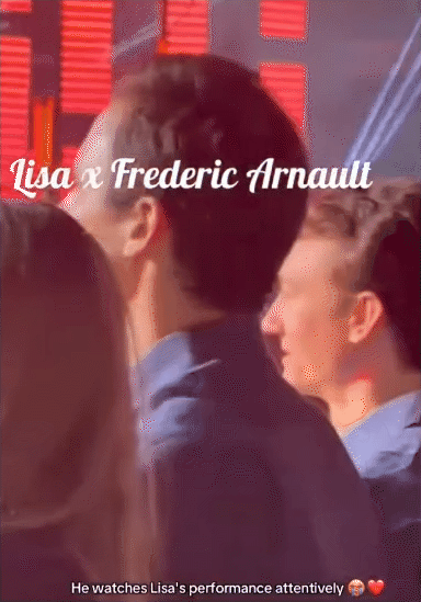 Frédéric Arnault couldn’t take his eyes off Lisa during her performance.