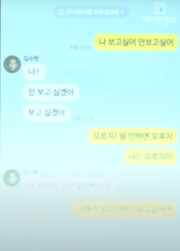 Kim sae ron kim soo hyun kakaotalk