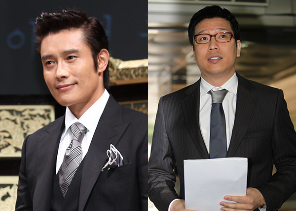 Kang Byung Gyu Assault Lee Byung Hun on the set of Iris