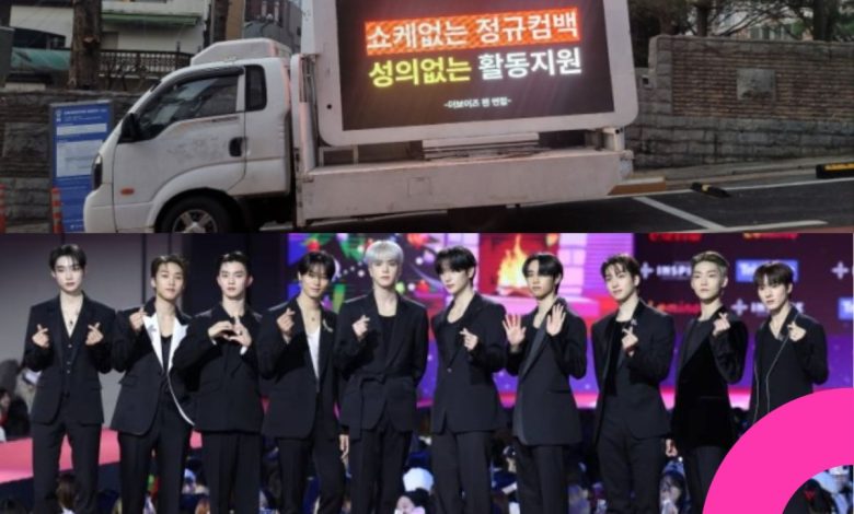 THE BOYZ Fans Truck Protest ONE HUNDRED Headquarters