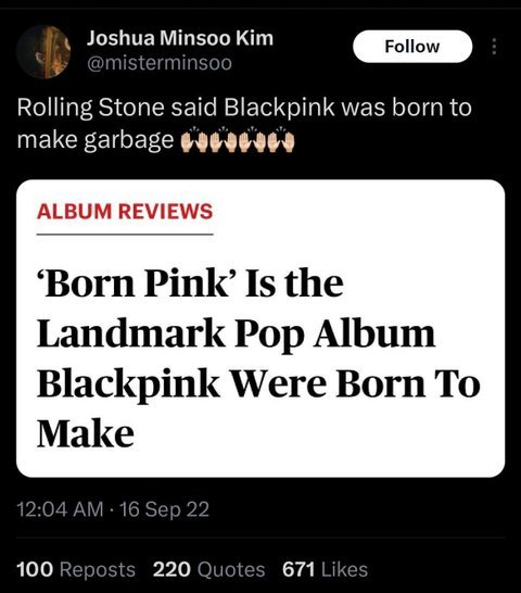 Jennie Manager Retweets Critic Attack on Lisa 100325