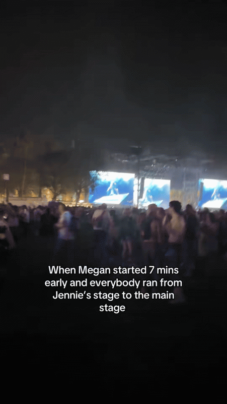 Jennie Coachella audience walkout Audience Allegedly Walked Out During Jennie’s Coachella Stage To Watch Another Star Perform 1.gif