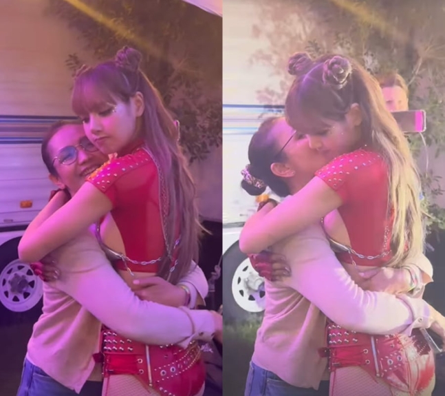 blackpink lisa mother coachella 2025
