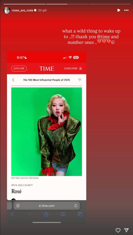 blackpink rose time100 b2