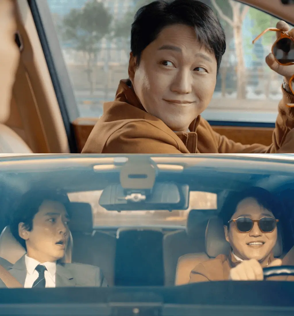 jung kyung-ho kim dae-myung apologyman-car-sunglasses-driving.