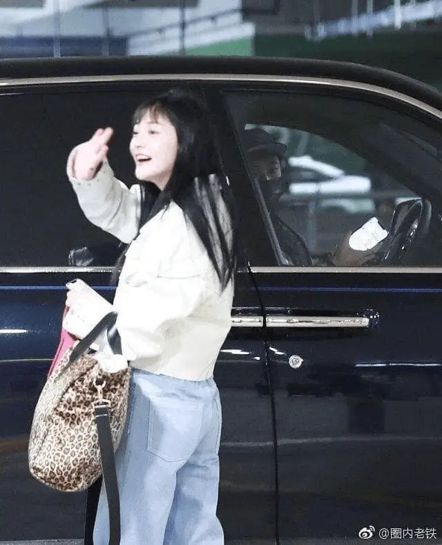 kyulkyung controversywaving-leopardbag-bluejeans-car.