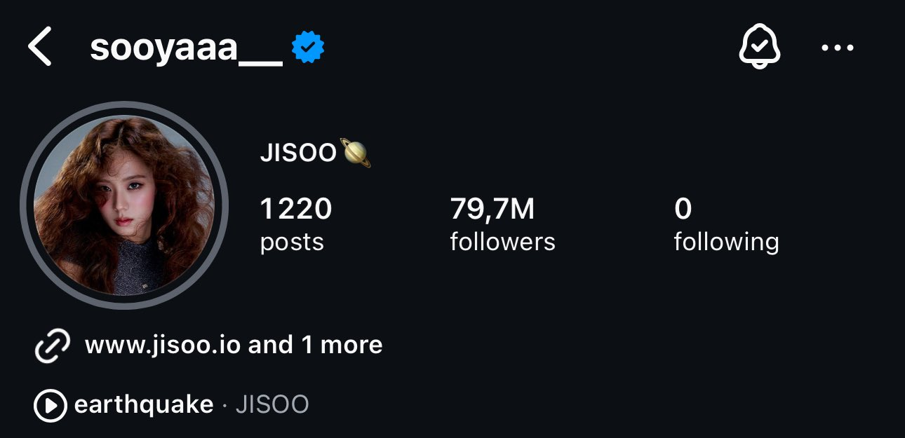 jisoo instagram follower dropInstagram-sooyaaa-Jisoo-79.7M.