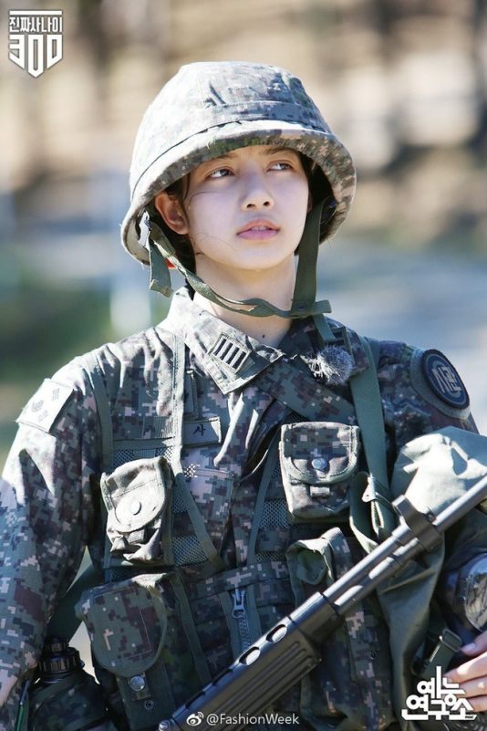 blackpink no makeupsoldier-camouflage-helmet-rifle.