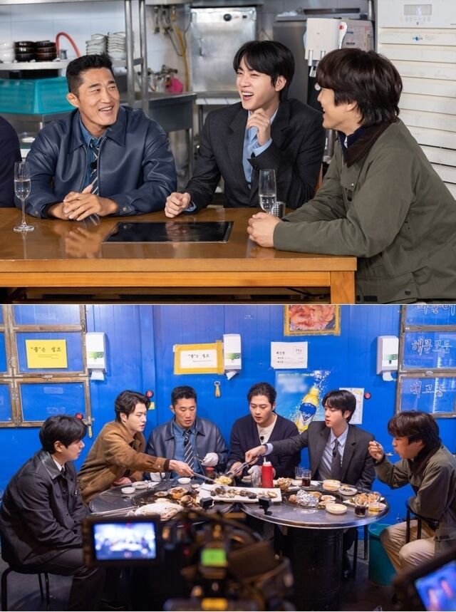 BTS Jin Handsome Guys Jungkookrestaurant-korean-actors-food-BTS.
