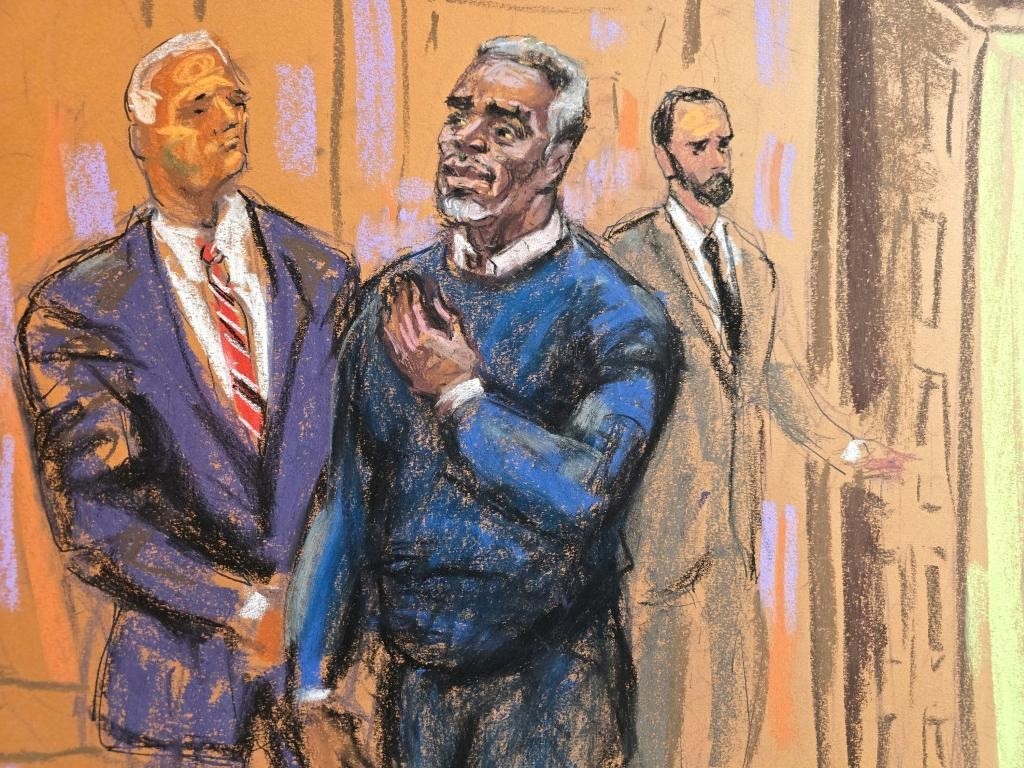 diddy trial sex trafficking organized crimecourtroom-sketch-men-suits-serious.