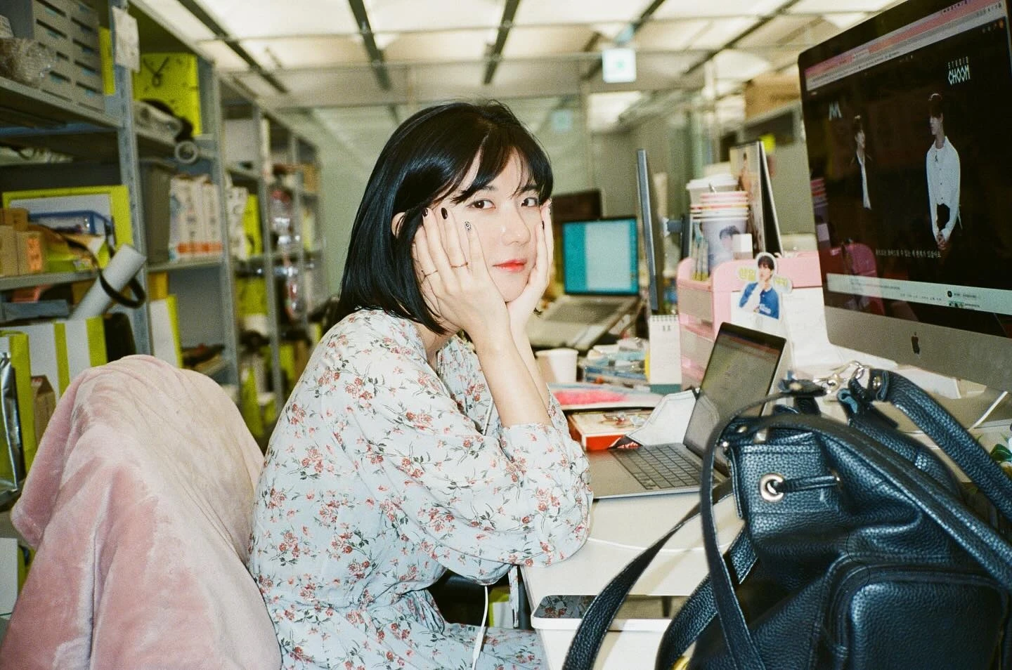 seoyeon together adult toy store ownerwoman-desk-floral-laptop.