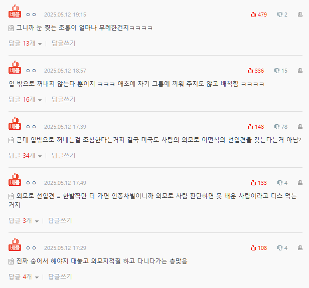 america’s no appearance-shaming culturecomments-Korean-online-forum-text.