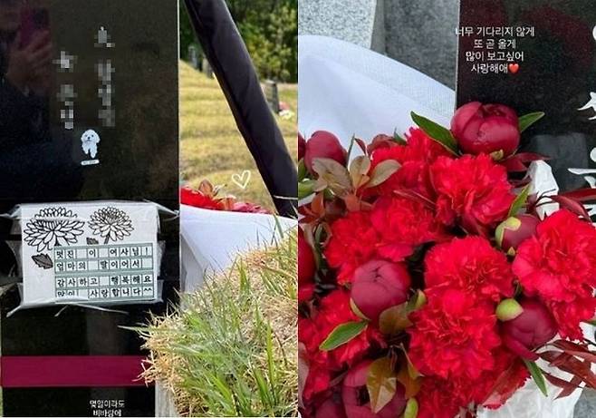 Ham Eun-jung Visits Late Mother's Grave