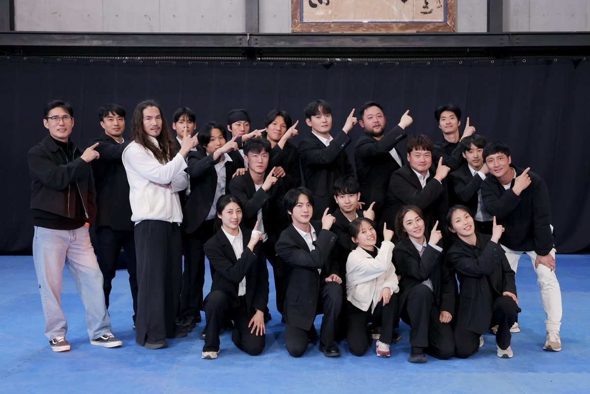 BTS Jin acting potentialgroup-pointing-up-suits-diverse-asian.