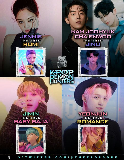 K-pop Demon Hunters character inspirationsKpop-DemonHunters-Inspired-Animation.