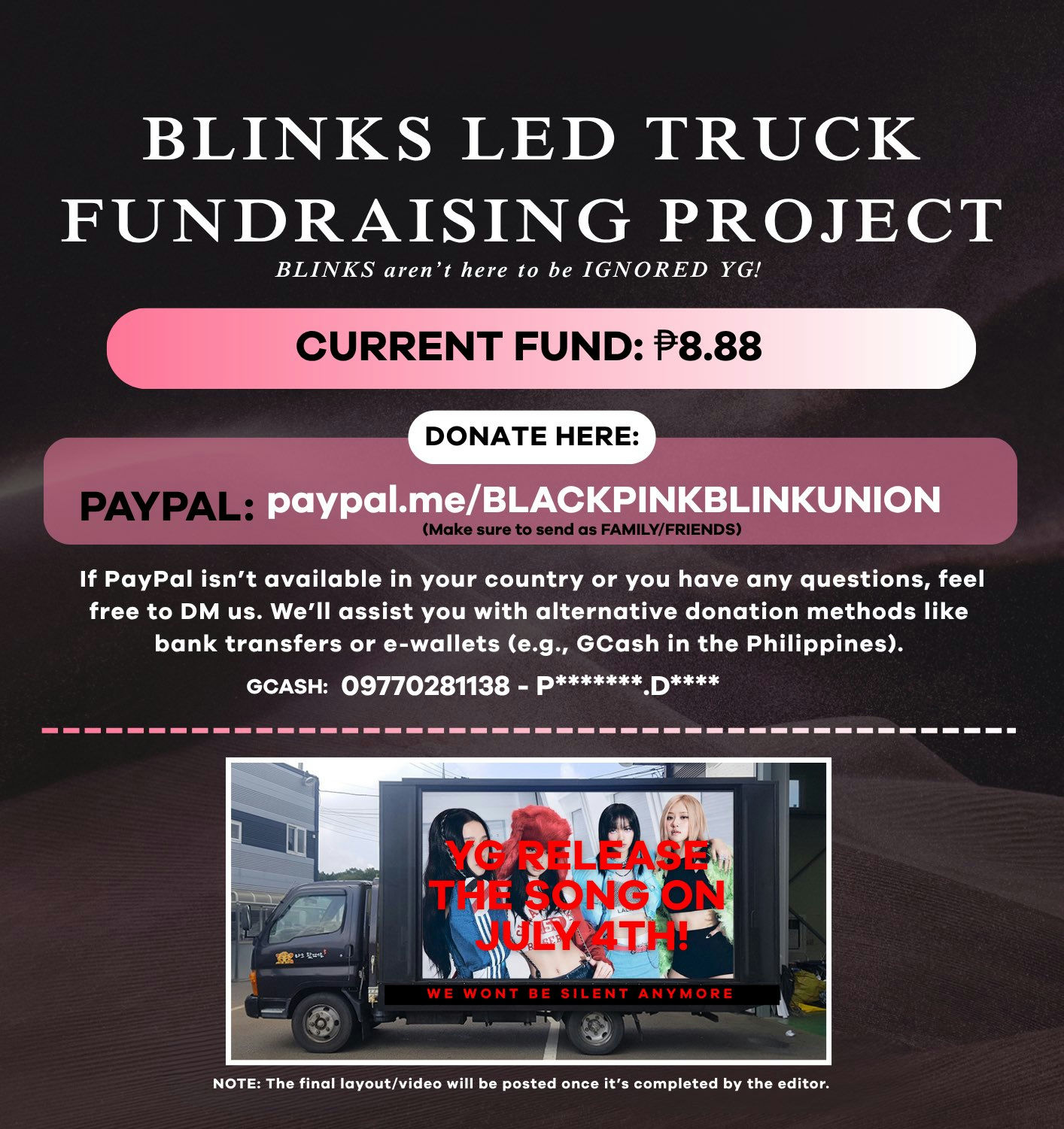 blackpink yg backlashfundraising-BLINK-LEDtruck-BLACKPINK.