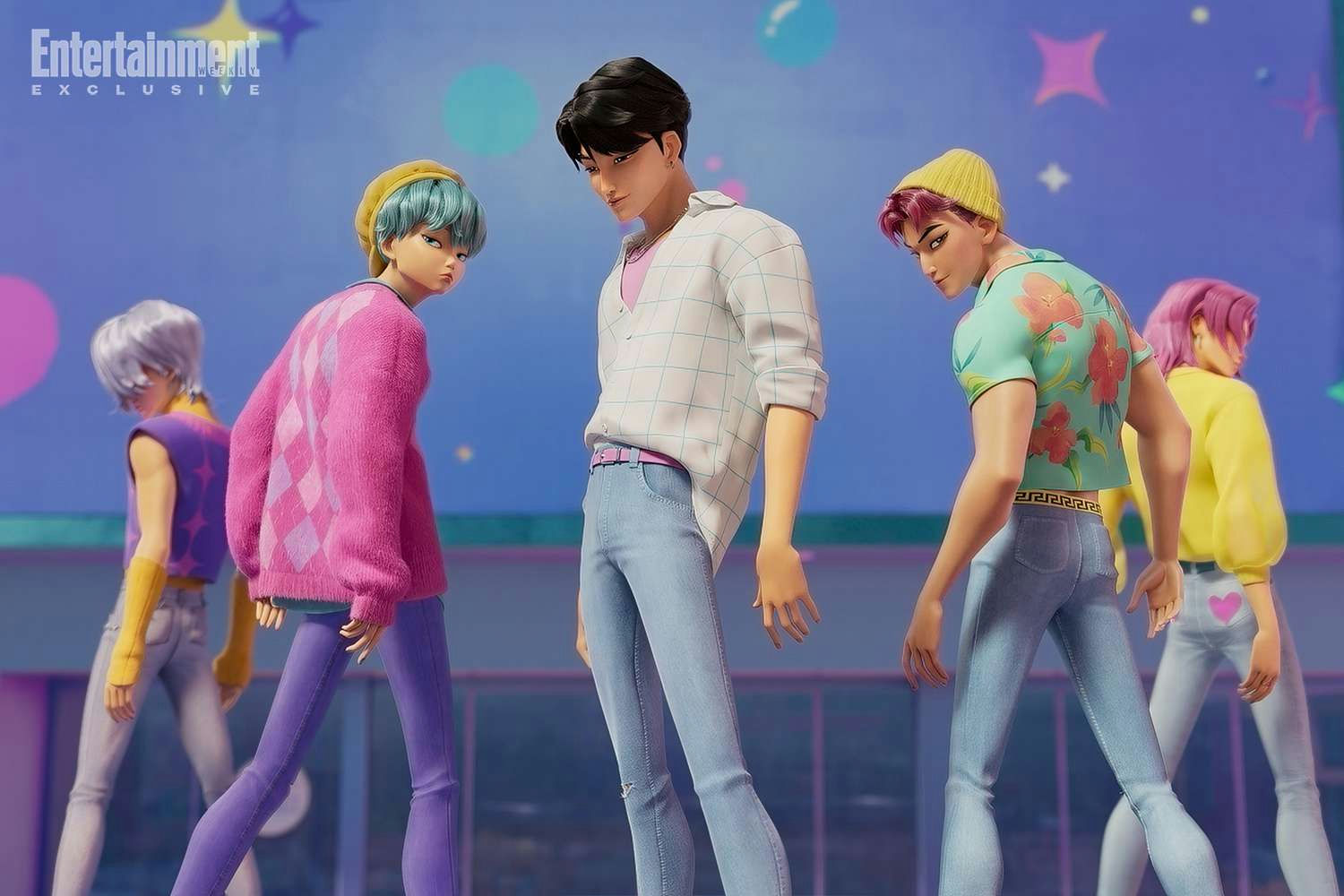 k-pop demon hunters chinese controversycartoon-characters-colorful-fashion-models.