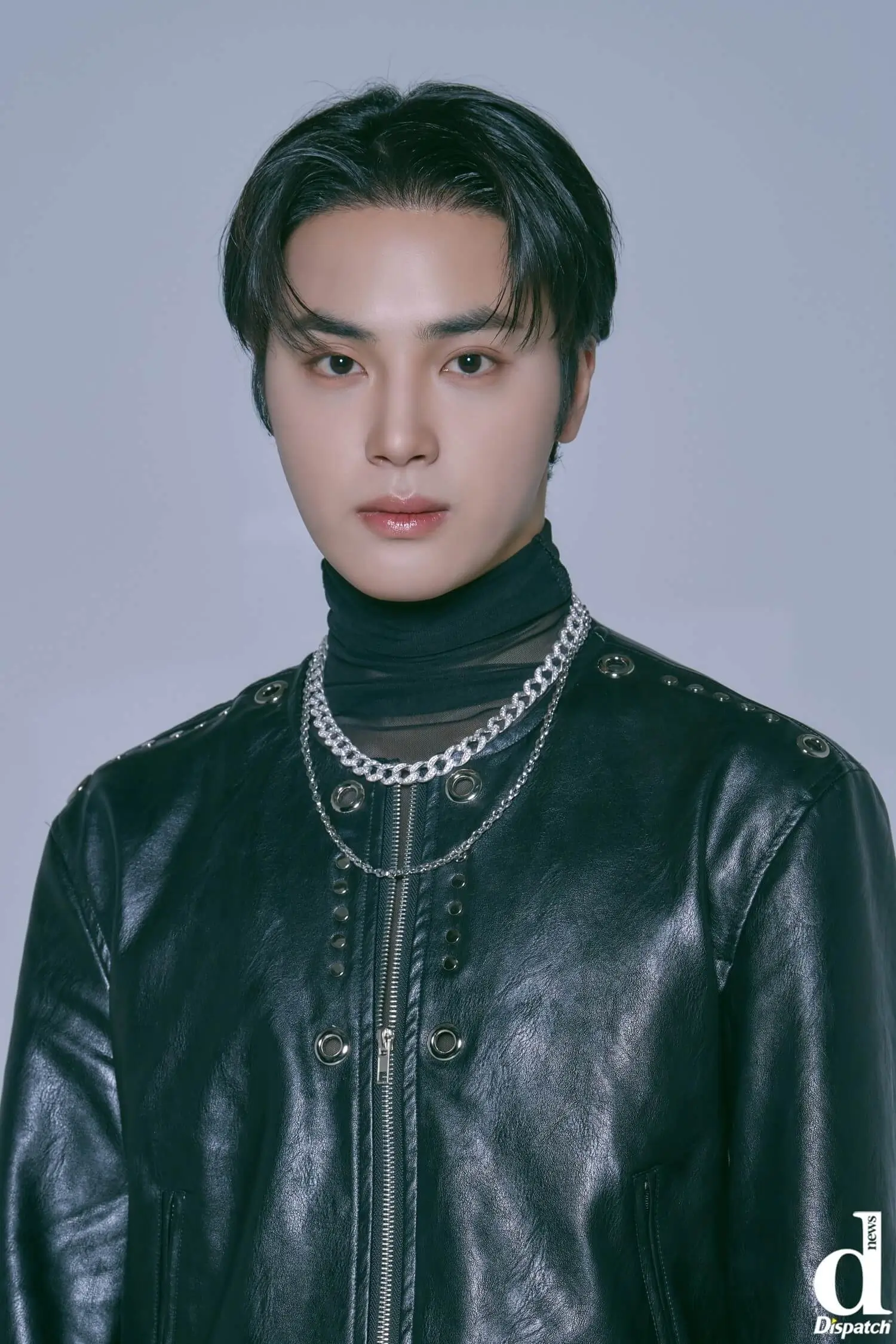 Joo Hak-nyeon THE BOYZ departure controversyPortrait-LeatherJacket-Necklace-Turtleneck.