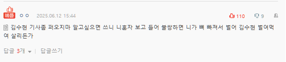 kim soo-hyun cyber wrecker victimcomment-Korean-screenshot-text.