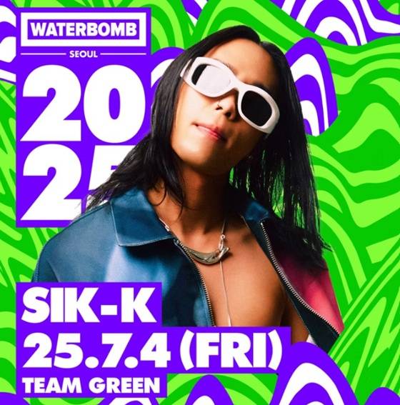 Sik-K Waterbomb 2025 performanceconcert-sunglasses-poster-Korean.