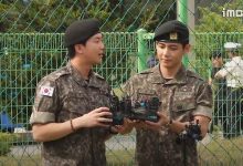 bts rm v dischargesoldiers-uniforms-berets-electronics.