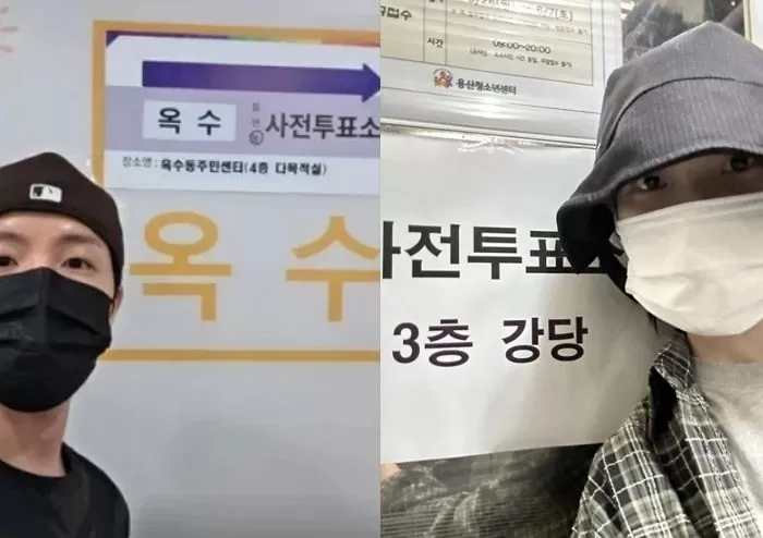 korean celebrities election voting photosvoting-masks-signs-people.