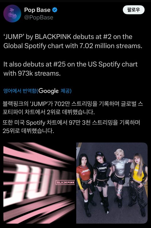 BLACKPINK Jump global success' '' '' '' '' '' '' '' '' '' '' 'potify' '' 'ebut' '' '' '' '' '.