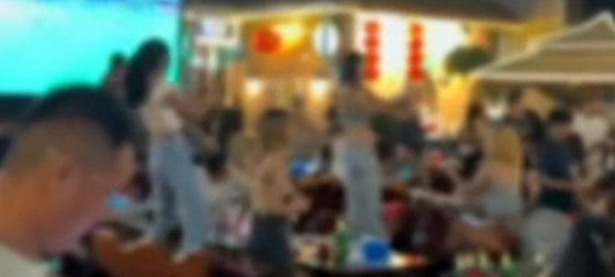 Korean tourists Pattaya brawlcrowd' 'blurred' 'nightlife' 'party.