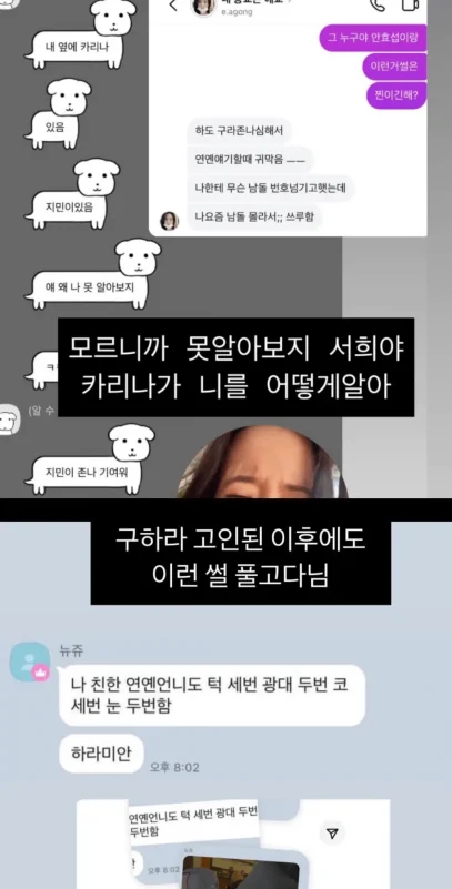 Han Seo Hee idol rumors exposedtext' '' 'orean' 'message' 'screenshot.