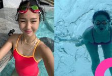 OH MY GIRL Mimi no-bra summer look