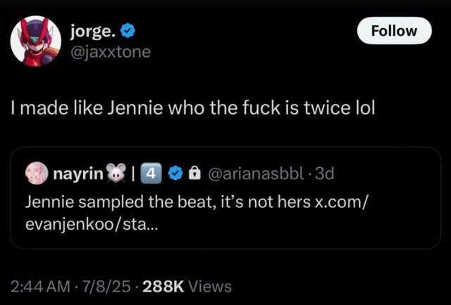 Jennie producer TWICE tweetTwitter-controversy-Jennie-replies
