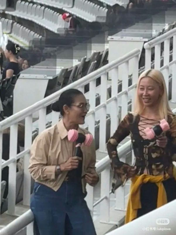 BLACKPINK DEADLINE concertwomen-concert-lightsticks-stairs.