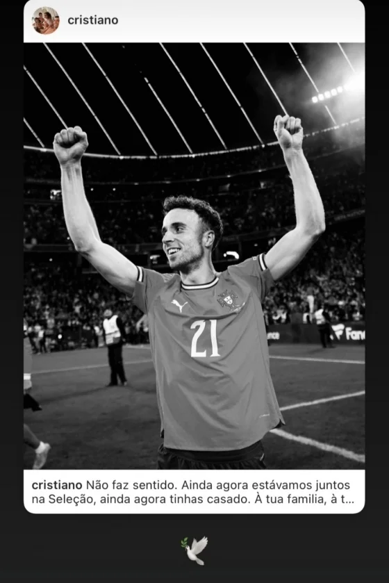 Cristiano Ronaldo paid tribute to Diogo Jota