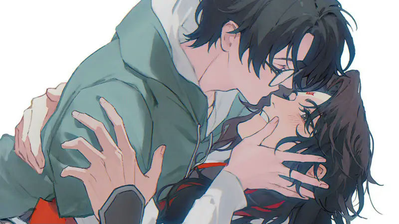 China gay novel arrestskissing-anime-romance-couple-affection.