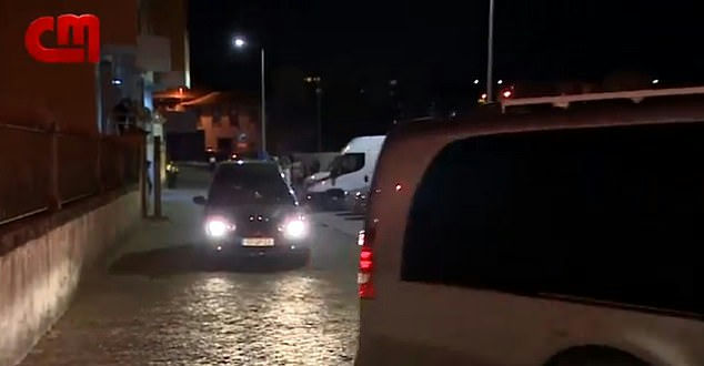 Diogo Jota body funeral car crashnight-vehicles-street-lights.